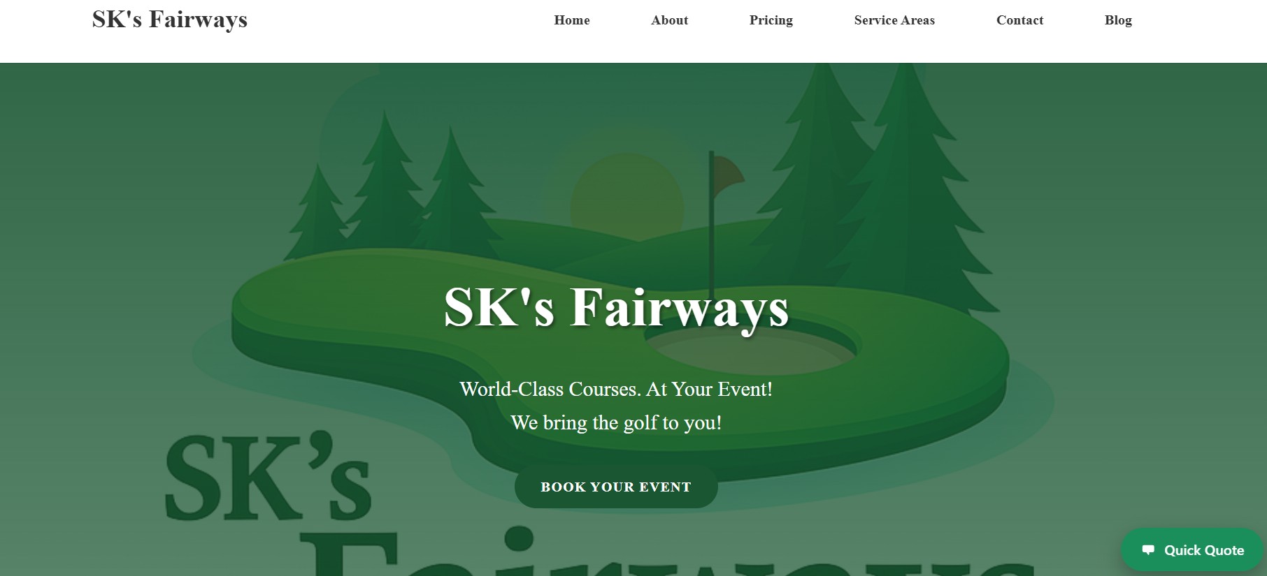 SK Fairways website homepage